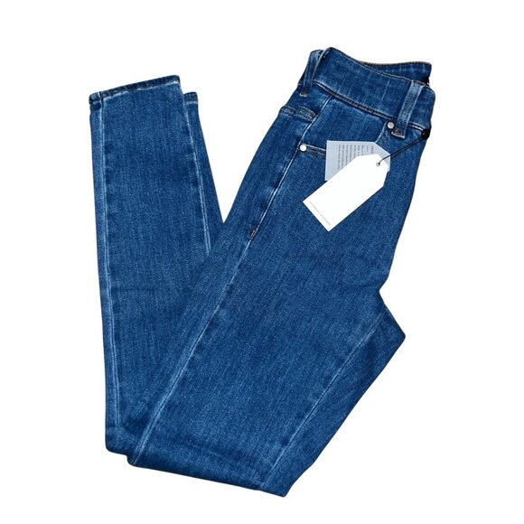 Universal Standard Riviera High Rise Skinny Jeans Sz 00 XS Womens Blue - Picture 3 of 10